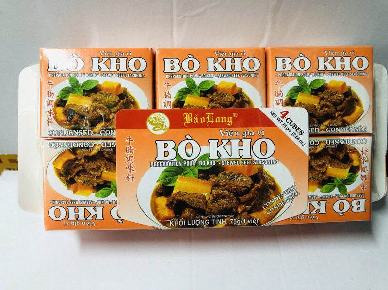 Instructions pour utiliser le soupe powder Bo Kho Bao Long 75g - Hello Asia