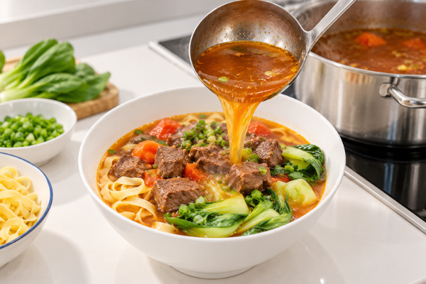 Le secret d’une soupe de nouilles au bœuf taïwanaise pleine de saveurs