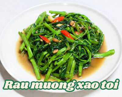 Comment préparer de délicieux liserons d'eau sautés à l'ail maison - Hello Asia