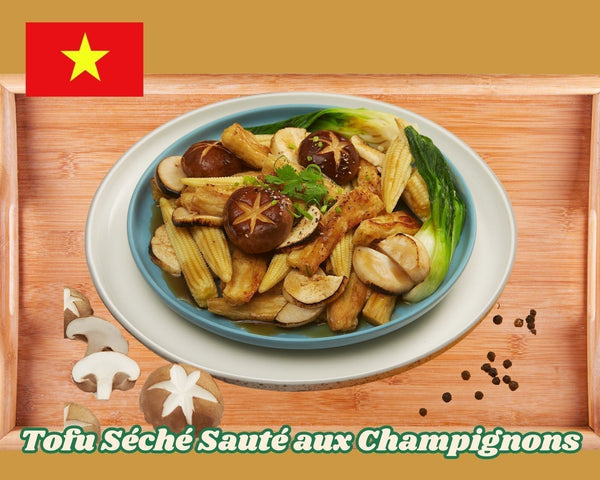 Tofu Séché Sauté aux Champignons – Savoureux, Parfumé et Facile à Réaliser