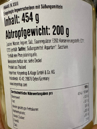 Gingembre mariné - COCK - 454g - Hello Asia