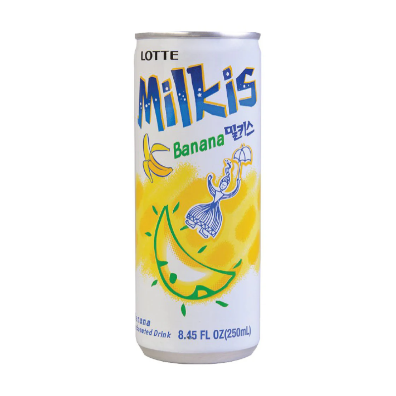 Boisson Gazeuse Milkis Banane (canette) - LOTTE - 250ml