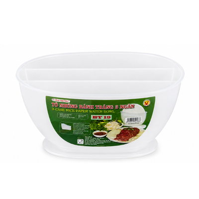 Bol à tremper les galettes de riz à 3 compartiments