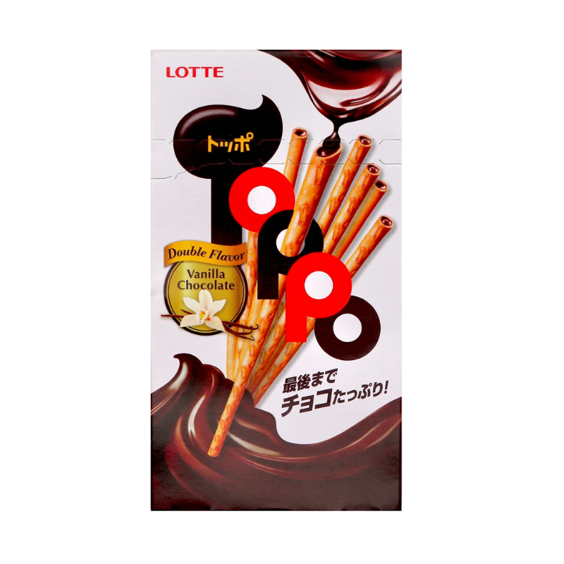 Bretzels enrobés de chocolat à la vanille - LOTTE TOPPO - 40g