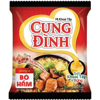 Nouilles instantanées au bœuf mijoté - CUNG DINH - 77g - Hello Asia