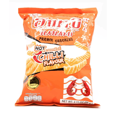 CHIPS DE CREVETTES 'HOT CHILI' - HANAMI - 52g - Hello Asia