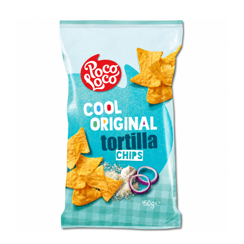 Chips tortilla goût crème aigre et oignon - POCO LOCO - 450g