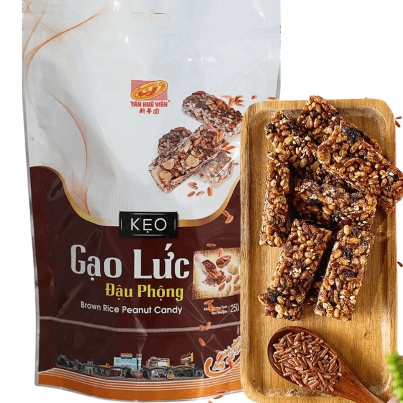 Crackers au Riz Brun et Cacahuète - TAN HUE VIEN - 250g - Hello Asia