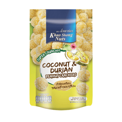 Crackers aux arachides noix de coco et durian, en sachet - Hello Asia