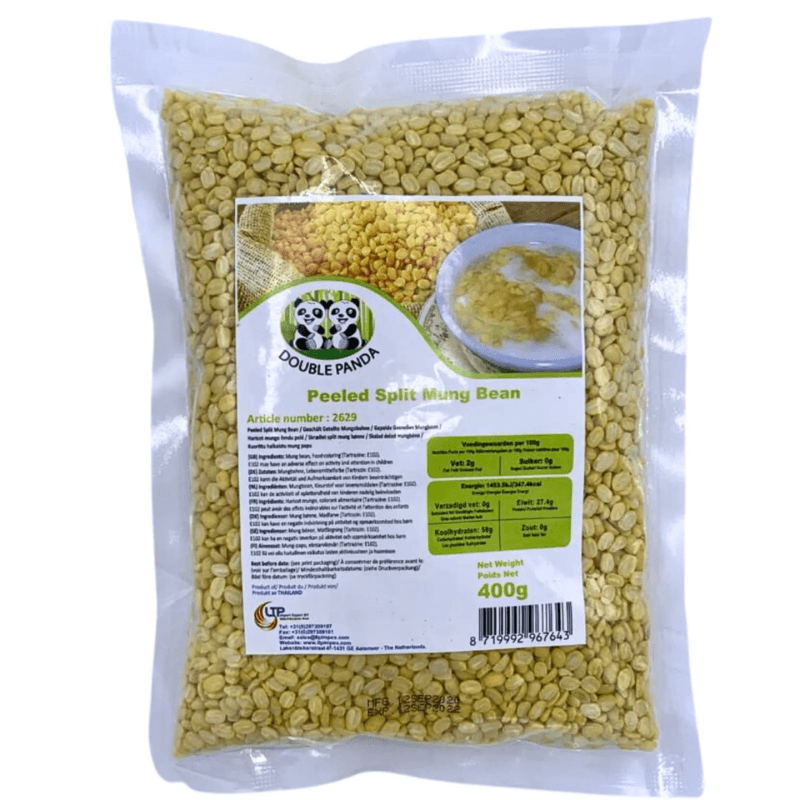 Haricots Mungo Épluchés et Cassés - DOUBLE PANDA - 400g - Hello Asia