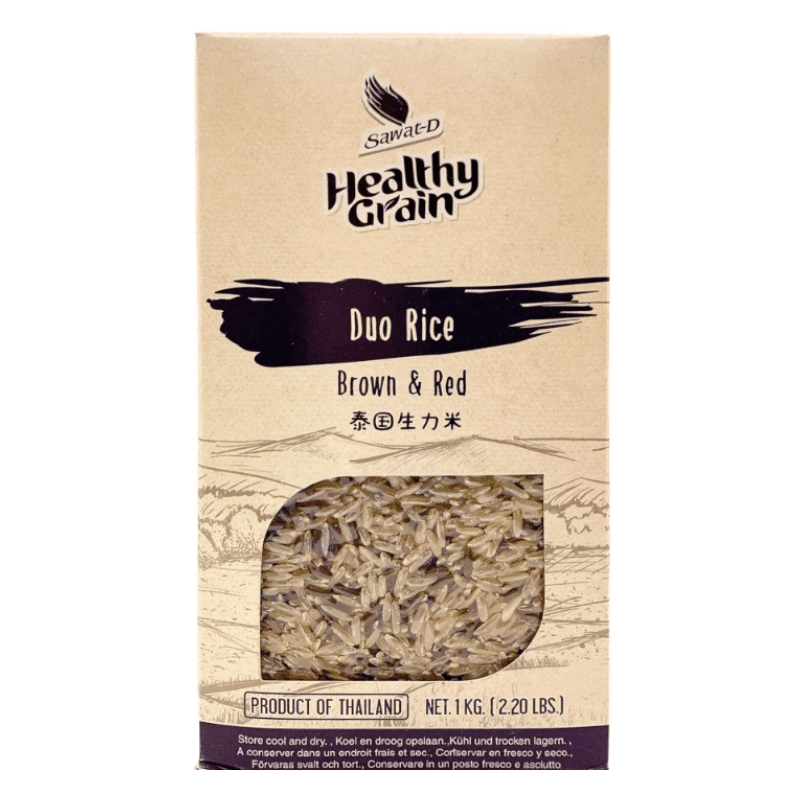 DUO Riz Brun & Rouge - 1kg - Hello Asia