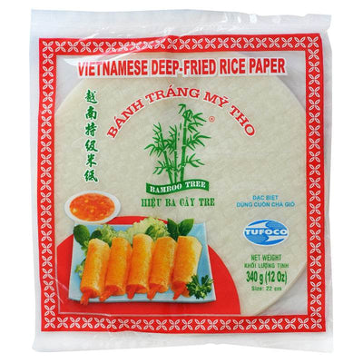 Feuilles de Riz 22 cm pour Rouleaux de Printemps - Bamboo tree - 400g - Hello Asia