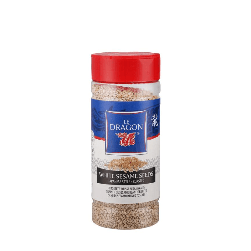 Graines de sésame grillées, blanches, en saupoudreuse - LE DRAGON - 130g - Hello Asia