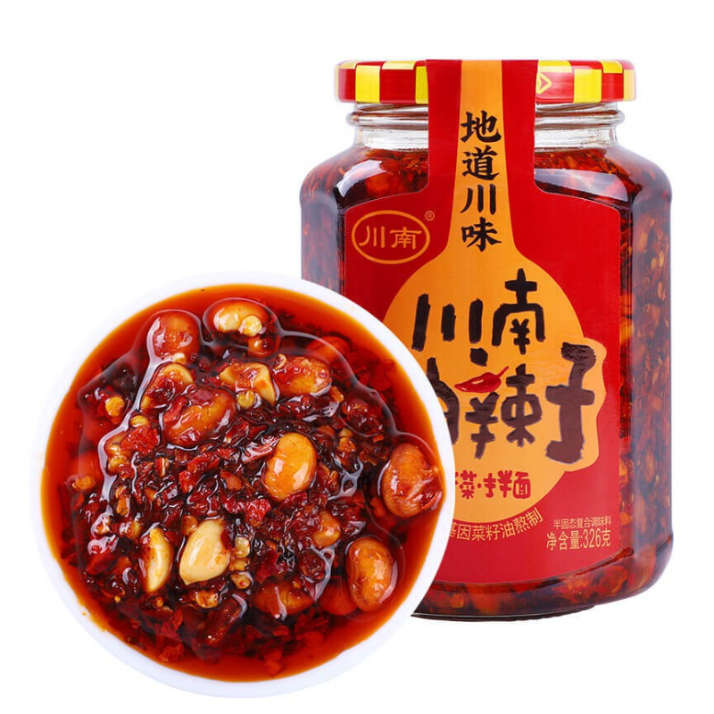 Huile de piment Chuannan (avec cacahuètes) - 327g