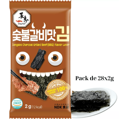 Feuilles de nori saveur bœuf grillé - JANGSOO - Pack de 28x2g - Hello Asia