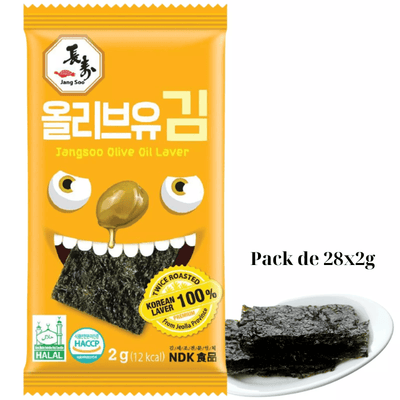 Olive Oil Laver - JANGSOO - Pack de 28x2g - Hello Asia