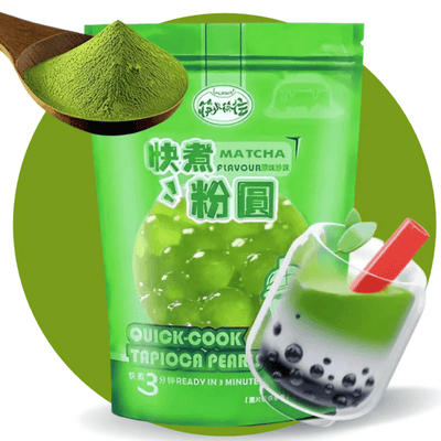 Quick Cook Tapioca Pearls Matcha - KLKW - 250g - Hello Asia