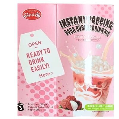Kit pour Bubble Tea Instantané au litchi - KLKW - 210g - Hello Asia