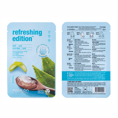 Masque facial en feuille à l'Aloe Vera, masque rafraîchissant - Hello Asia