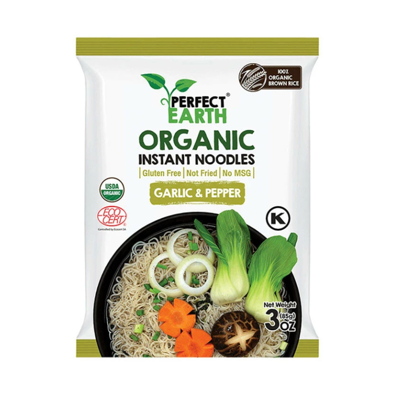 Nouilles instantanées bio à l’ail et au poivre - PERFECT EARTH - 85g