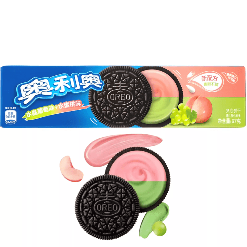 Raisin & Pêche - OREO - 97g - Hello Asia