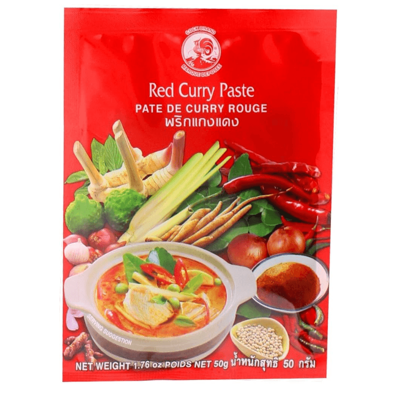 Pâte de Curry Rouge - AROY D - 50g - Hello Asia