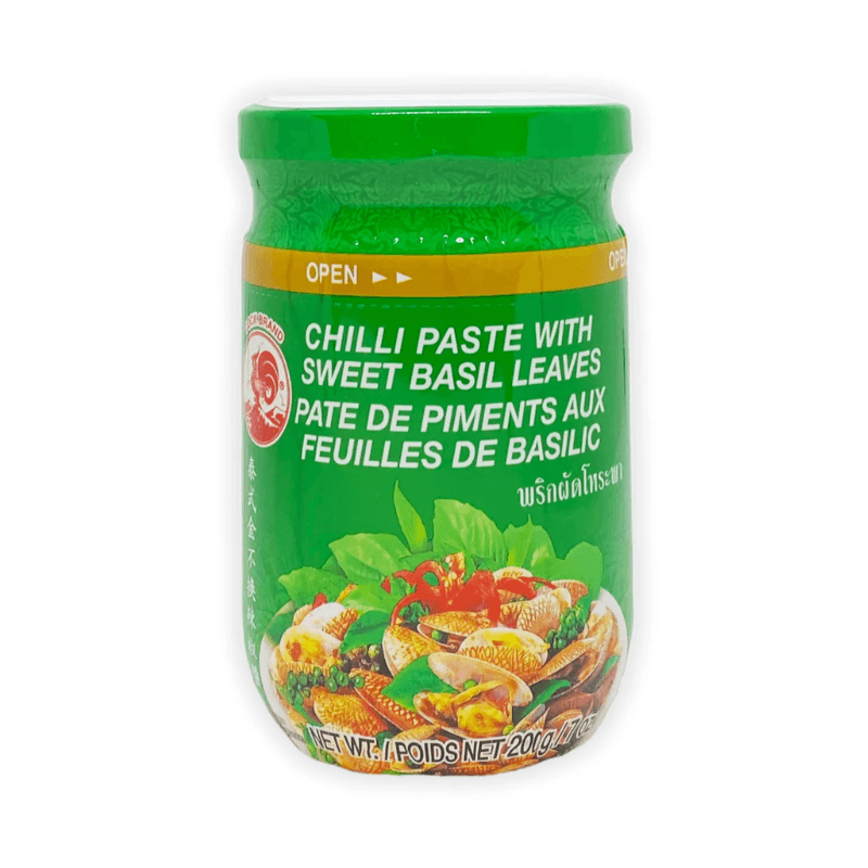 Pâte de Piment aux Feuilles de Basilic Doux, Horapa - COCK - 200g - Hello Asia