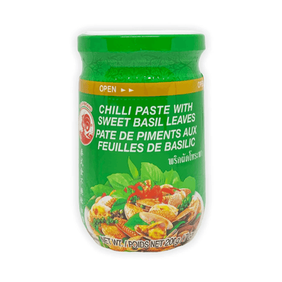 Pâte de Piment aux Feuilles de Basilic Doux, Horapa - COCK - 200g - Hello Asia