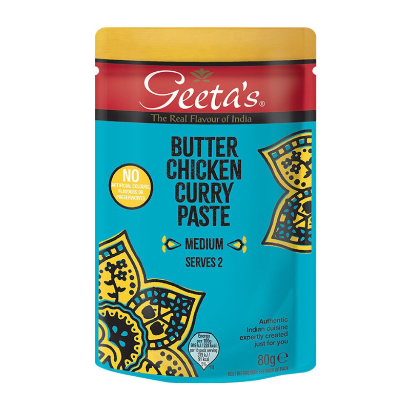 Pâte de curry pour poulet au beurre - GEETAS - 80g