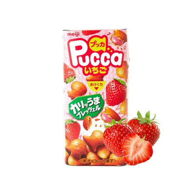 Biscuits à la fraise (Pucca) - MEIJI - 39g - Hello Asia