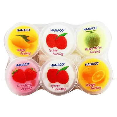Pudding aux fruits - NANACO - 6x80g - Hello Asia