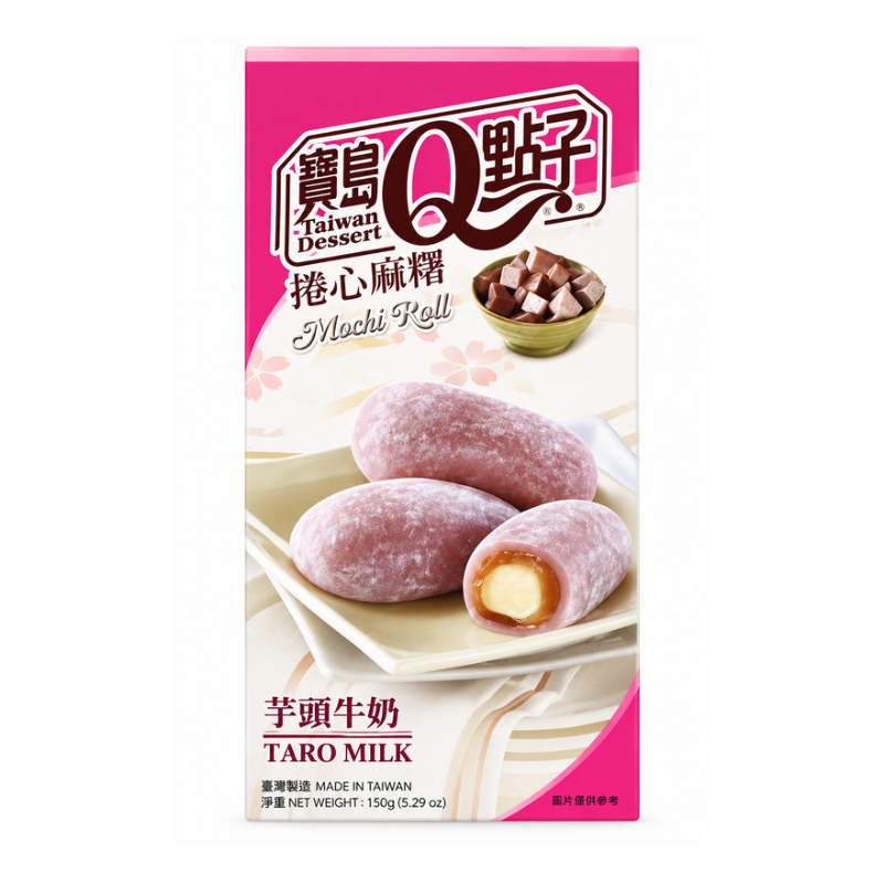Rouleaux de mochi au lait et au taro - Q HE FONG - 150g