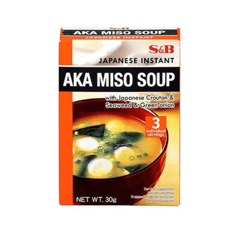 Soupe Instantanée Aka Miso 3 Portions - S&B - 30g - Hello Asia
