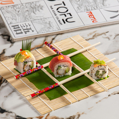 Tapis à sushi en bambou 24x24cm