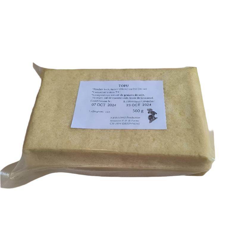 Tofu nature - fait par les moine - 500g - Hello Asia
