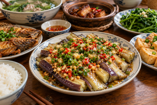 Aubergines vapeur au nuoc-mâm et au gingembre – rien que d’y penser, on en a envie