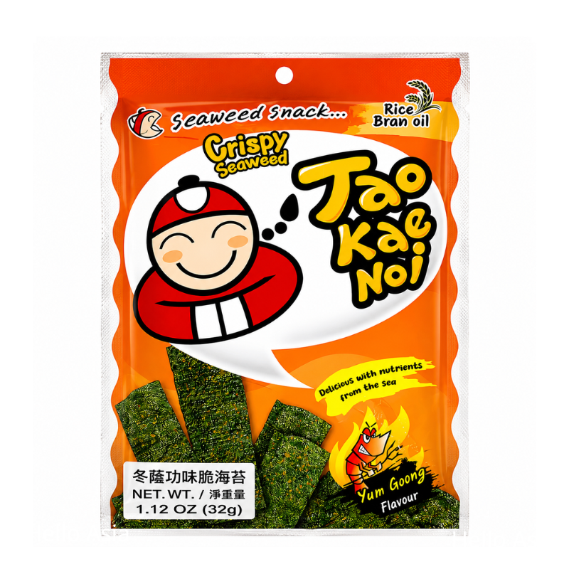 Algues croustillantes saveur Tom Yum Goong - TAO KAE NOI - 32 g