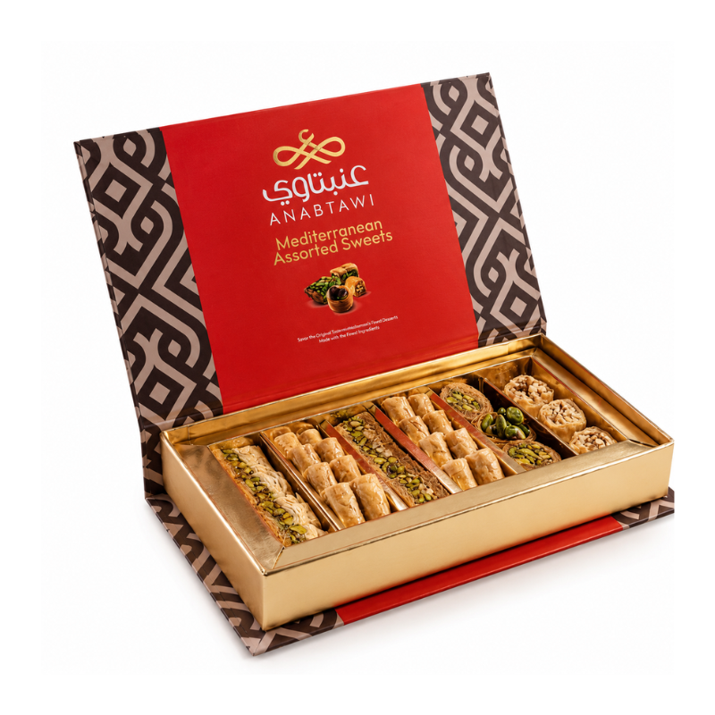 Assortiment de baklavas classiques (boîte rouge) - ANABTAWI - 450g