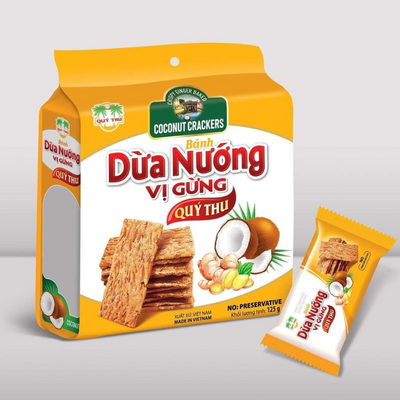 Biscuits à la noix de coco saveur gingembre - 125g