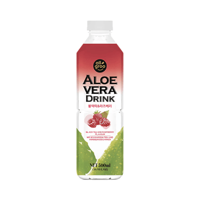 Boisson à l'aloe vera avec thé noir et framboise - ALLGROO - 500ml - Hello Asia