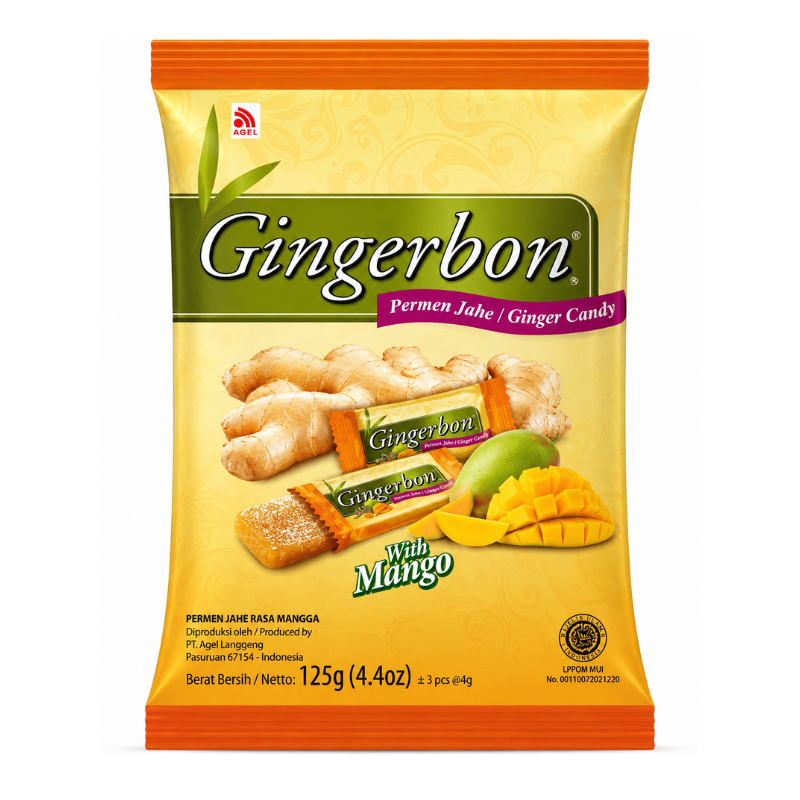 Bonbons au gingembre saveur mangue - GINGERBON - 125g