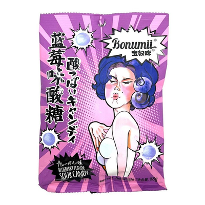 Bonbons acidulés goût myrtille - BONUMII - 88g