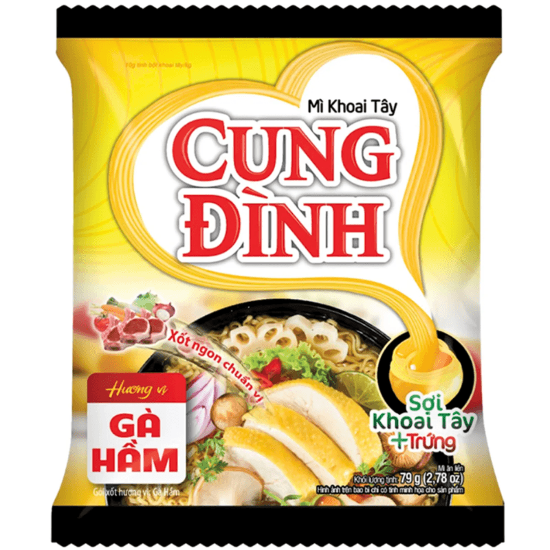 Nouilles instantanées au poulet mijoté - CUNG DINH - 79g - Hello Asia