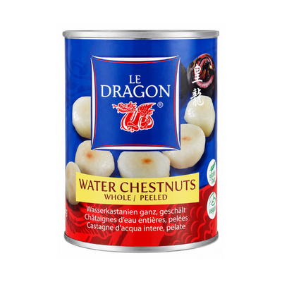 Châtaignes d’eau entières pelées - LE DRAGON - 567g