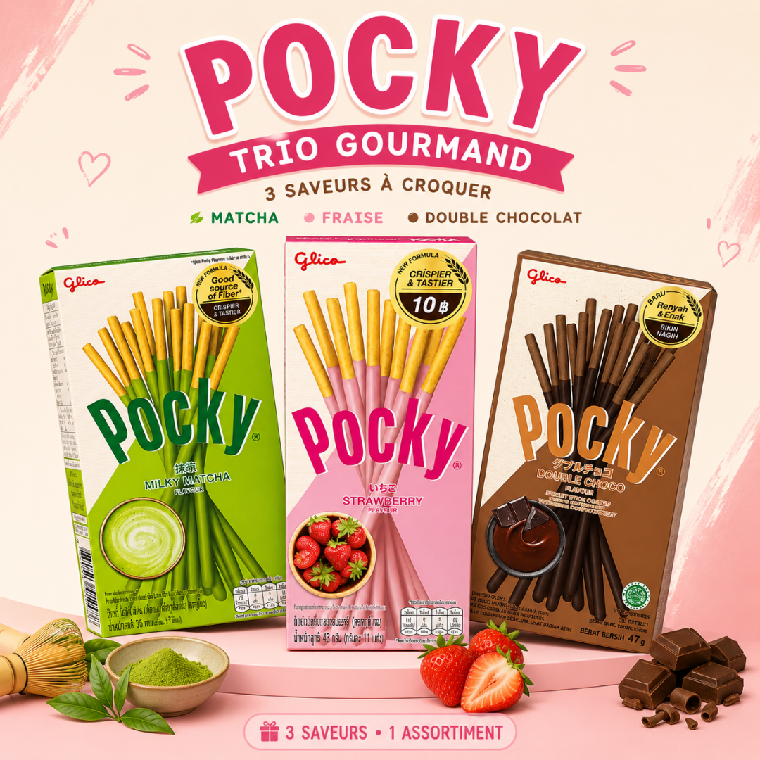 Coffret Pocky 3 saveurs – GLICO