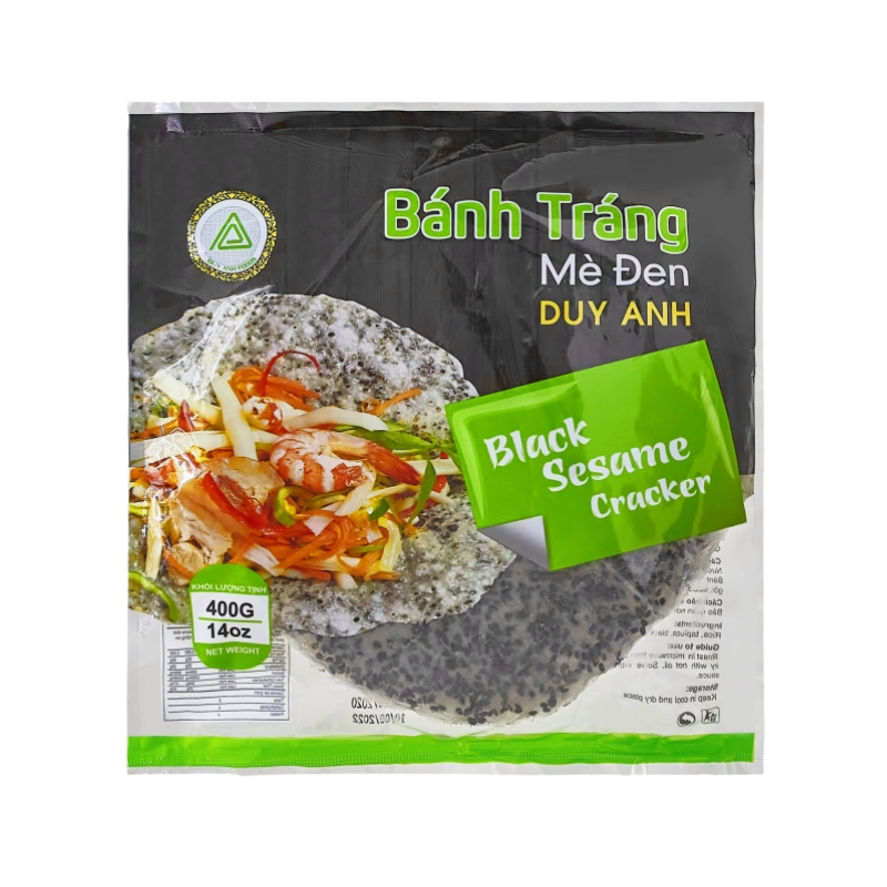 Crackers de papier de riz au sésame noir - DUY ANH - 400 g
