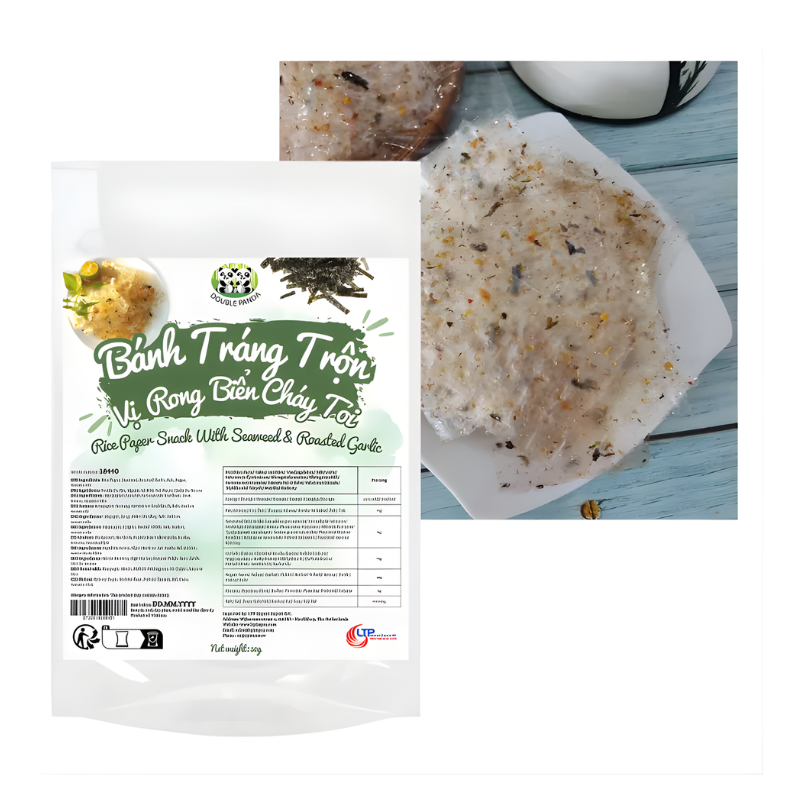 Feuilles de riz aux algues et à l’ail - DOUBLE PANDA - 50g