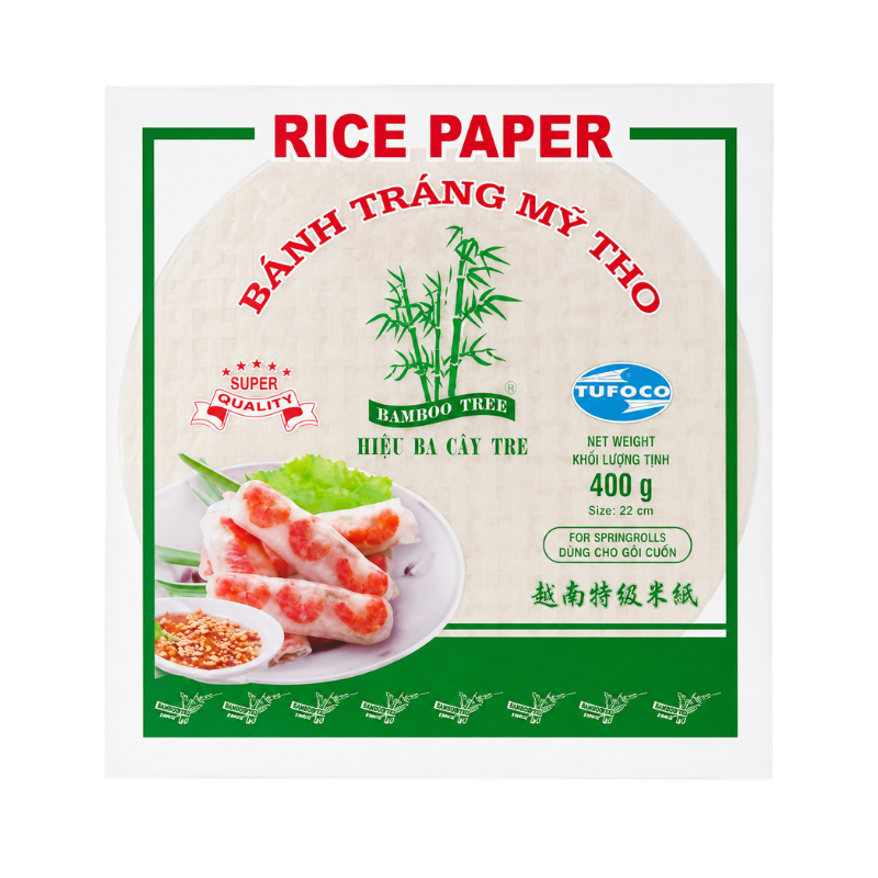 Feuilles de riz rondes 22 cm - BAMBOO TREE  - 340g