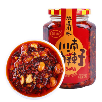 Huile de piment Chuannan (avec cacahuètes) - 327g