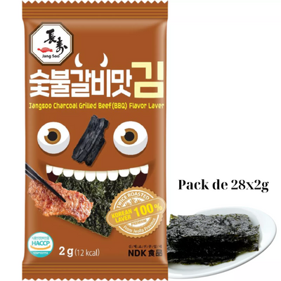 Charcoal Grilled Beef Laver - JANGSOO - Pack de 28x2g